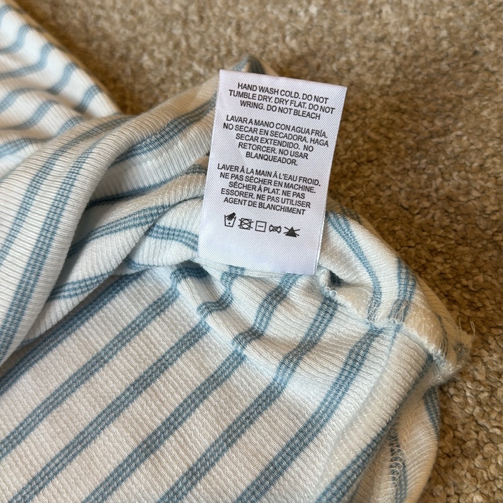 Thread & Supply Light Blue and White Striped Tank Top Women's Medium - Picture 6 of 8